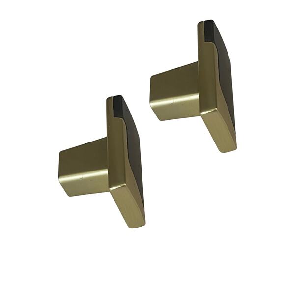 Modern Square Gold and Pewter Cabinet Pulls 20 Count Knobs - Picture 9 of 9